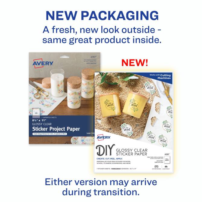 Avery sticker hot sale paper